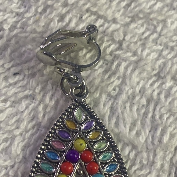 Vintage Boho Teardrop Clip-On Earrings # 04 - Picture 3 of 8